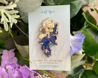 Pontederia fairy mermaid enamel pins