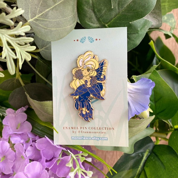 Pontederia fairy mermaid enamel pins