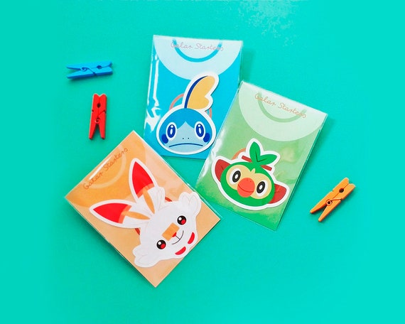 Unova Starters Die Cut Emoji Stickers 4 Die Cut Each Pack 