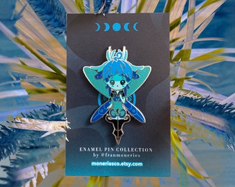 Firefly Girl Magical Forest Fairies fantasy enamel pin
