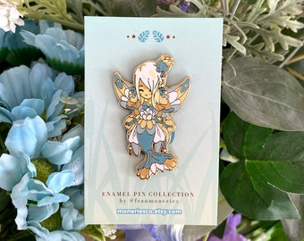 Poppy fairy mermaid enamel pins