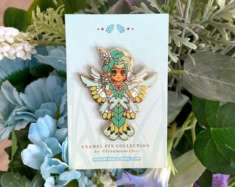 Snowflake fairy mermaid enamel pins