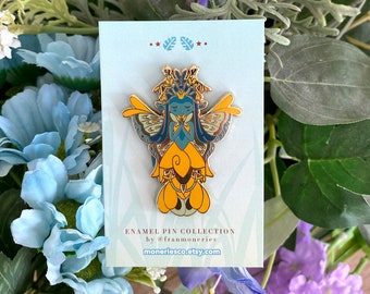 Primula fairy mermaid enamel pins