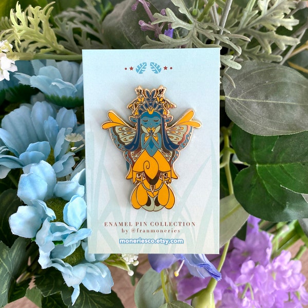 Primula fairy mermaid enamel pins