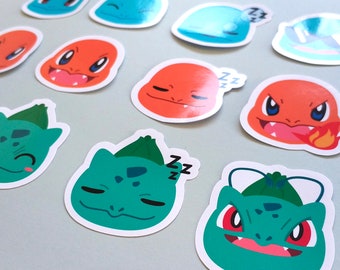 Unova Starters Die Cut Emoji Stickers 4 Die Cut Each Pack 