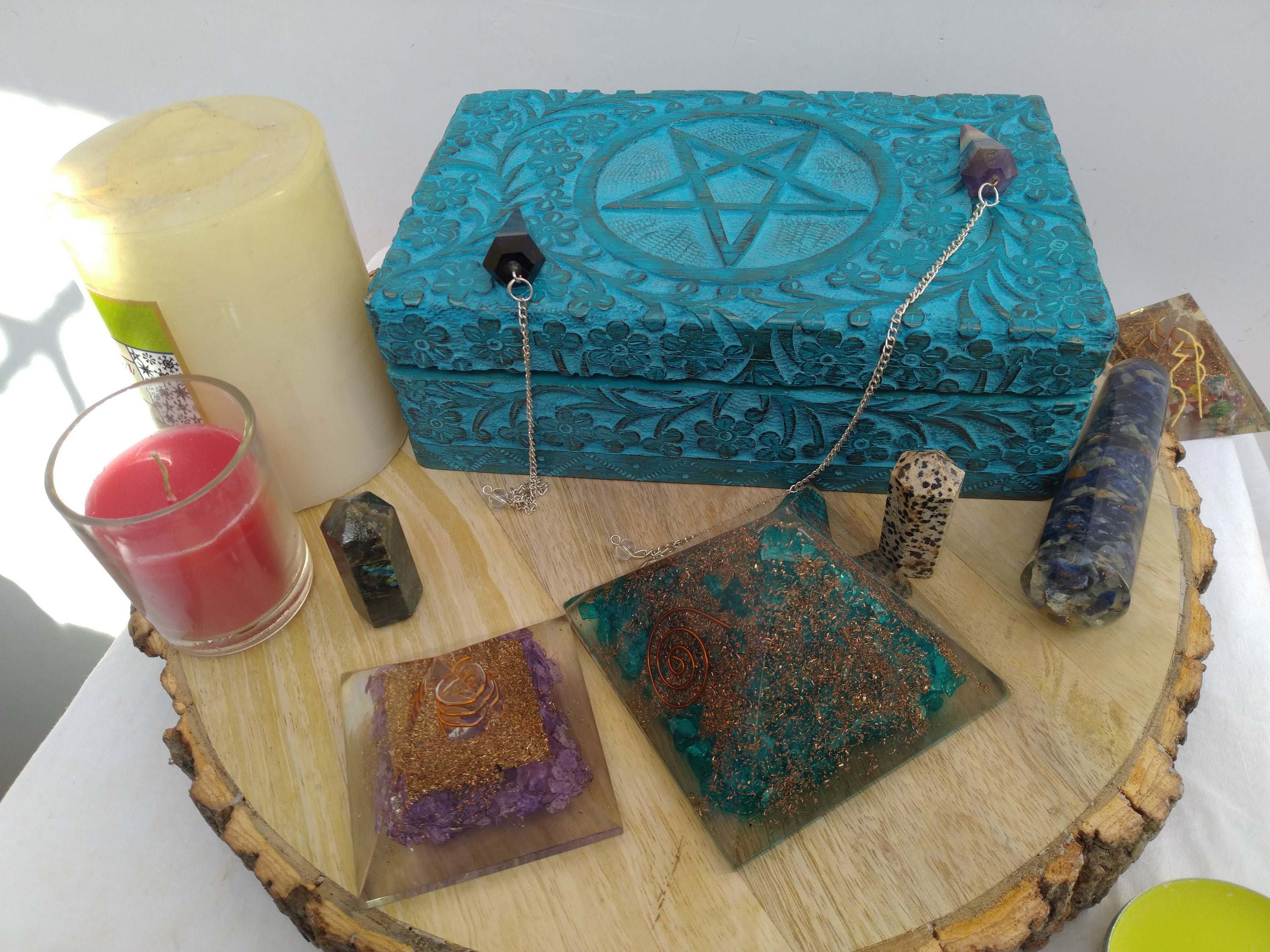 Crystal kit box healing stones organizer crystal kit for Etsy