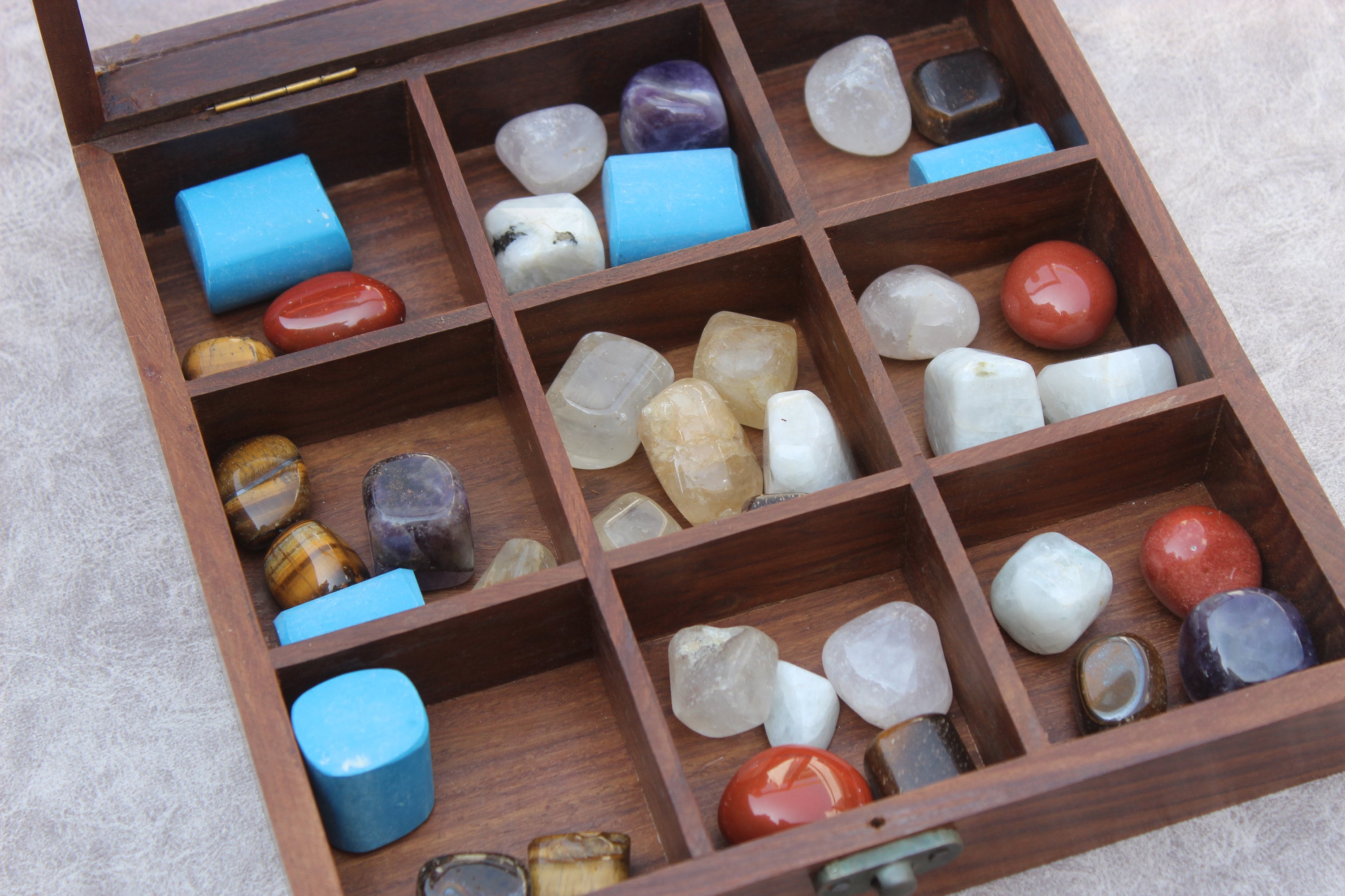 Wooden Rock Collection Box | Wooden Crystal Display | Mens Wooden Rock Collection Box | Wooden Crystal Display | Mens