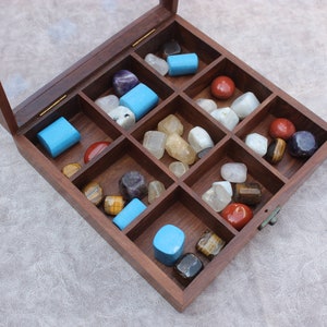 Wooden Rock Collection Box | Wooden Crystal Display | Mens Wooden Rock Collection Box | Wooden Crystal Display | Mens