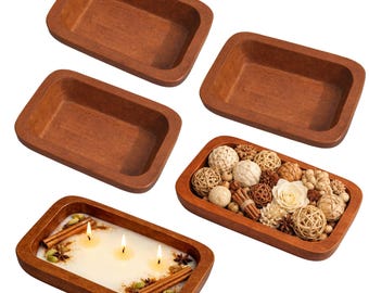 Fire safe layer sealant wooden dough bowl for candle work-candle ready