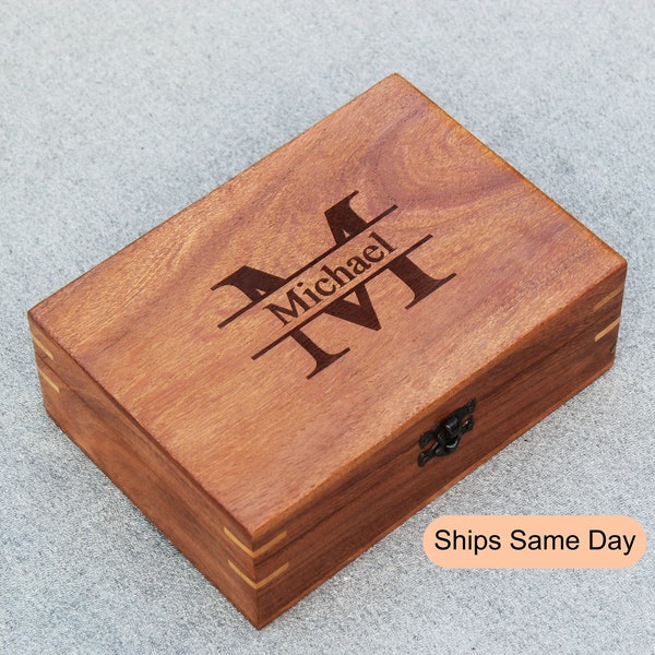Personalized wooden box | Groomsmen gifts, Gift for men | Keepsake box for men | Best gift for husband, Fathers day gift, Custom Memory Box