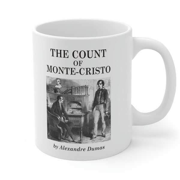 The Count Of Monte Cristo Mug, Book Inspired Tea Cup, Literary Mug, Alexandre Dumas Fan Gift, Bookish Mug, Reading Lover Gift, Book Cover