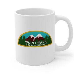 Twin Peaks Sheriff Department Coffee Mug, TV Show Tea Cup, Agent Dale Cooper, Policemen Mug, TV Series Fun, Birthday Gift, Christmas Gift