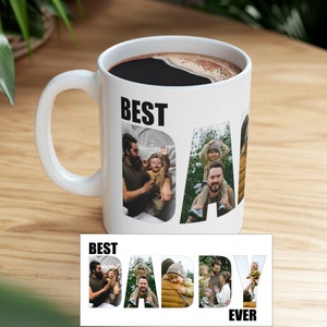 Best Daddy Ever Mug, Custom Father Day Cup, Personalized Photo Collage Mug, Dad Birthday Gift, Father Gift From Son Daughter Wife, Dad Mug