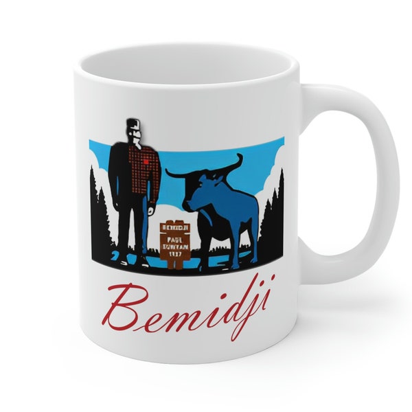 Bemidji Tasse, Fargo Teetasse, Fargo TV Series Inspiriert, Paul Bunyan And Babe, Minnesota Tasse, TV Episodes Fan, Fargo Fandom, Weihnachtsgeschenk