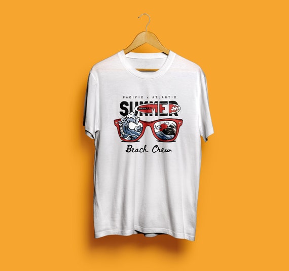 Beach Crew Unisex T-shirt, Retro Summer Men Shirt, Vintage Surfer Women  Tee, Tropical Art, Atlantic Theme, Ocean Vibes, Sea Wave Graphic Tee -   Canada