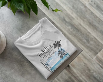 Beach Minimalist Unisex T-shirt, Summer Holiday Art Men