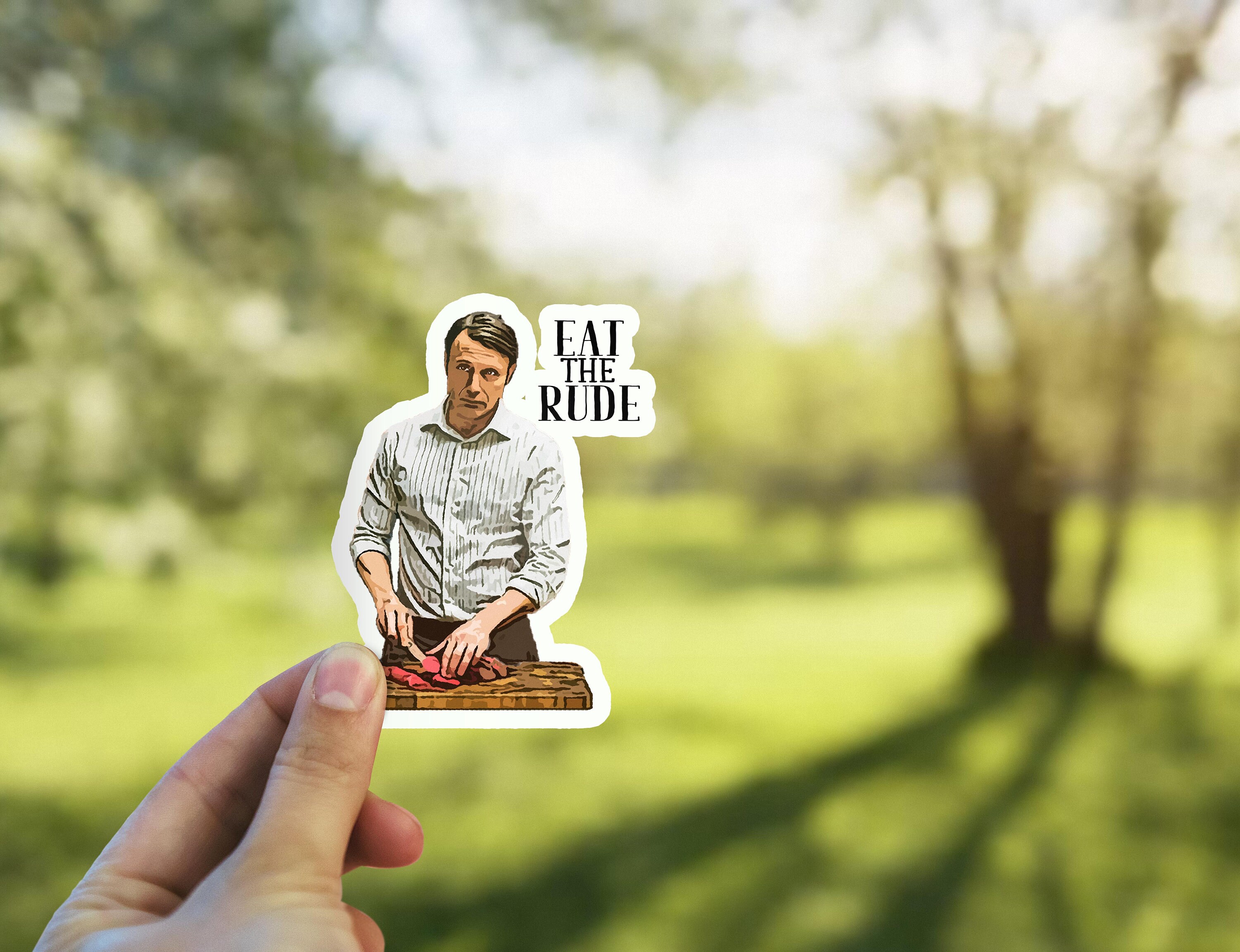 Eat the Rude Funny Sticker Hannibal Lecter Decal TV Show Etsy