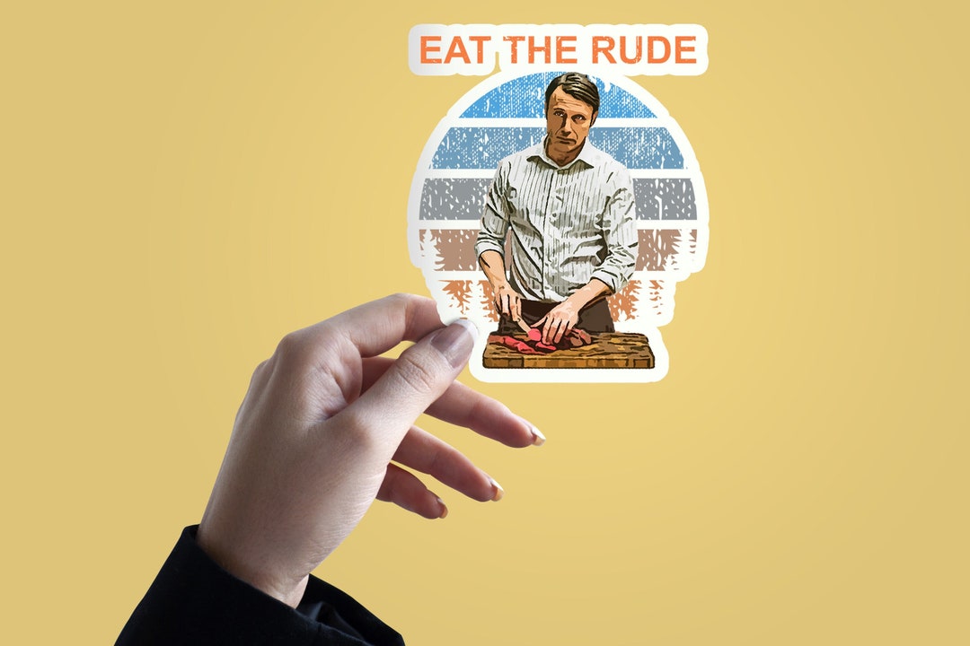 Eat the Rude Vintage Sticker Hannibal Lecter Retro Decal TV Etsy