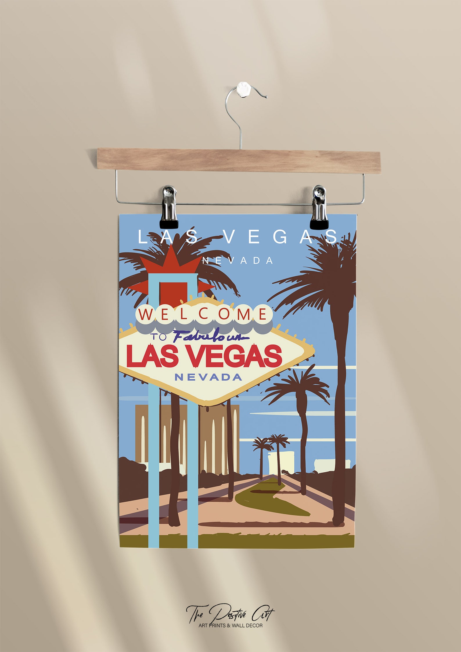 Las Vegas Vintage Travel Poster City Retro Travel Print Etsy
