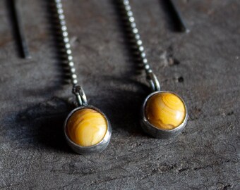 Yellow Jasper Threader Earrings