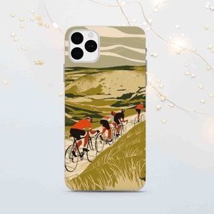 Art iPhone case SE 8 Plus X 11 12 13 14 15 Pro Max, Bicycle race Google pixel case, Bike Samsung case S20 S21 S23