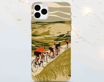 Bicycle Race Art TPU Phone Case: iPhone, Google Pixel, for Samsung