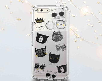Hipster Cat iPhone case SE 8 Plus X 11 12 13 14 15 Pro Max, Google pixel case, for Samsung case S20 S21 S23, Cute phone case