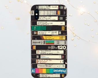 Retro VHS Tapes Phone Case: Movie Poster Design