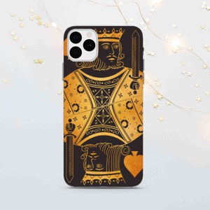 Funda para iPhone SE 8 Plus X 11 12 13 14 15 Pro Max con naipes, funda King para Google Pixel, funda Art para Samsung S20 S21 S23