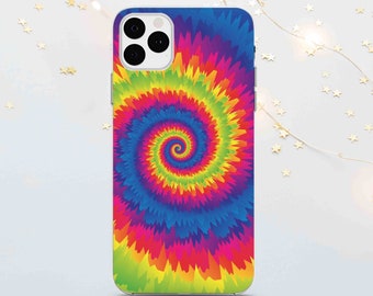 Tie Dye Swirl Phone Case: Rainbow TPU Cover