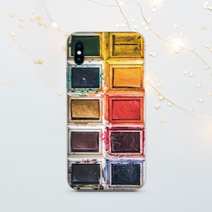 Watercolor Paints Palette Phone Case: TPU iPhone, Google Pixel, for Samsung
