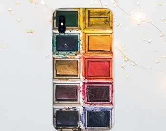 Watercolor Paints Palette Phone Case: TPU iPhone, Google Pixel, for Samsung