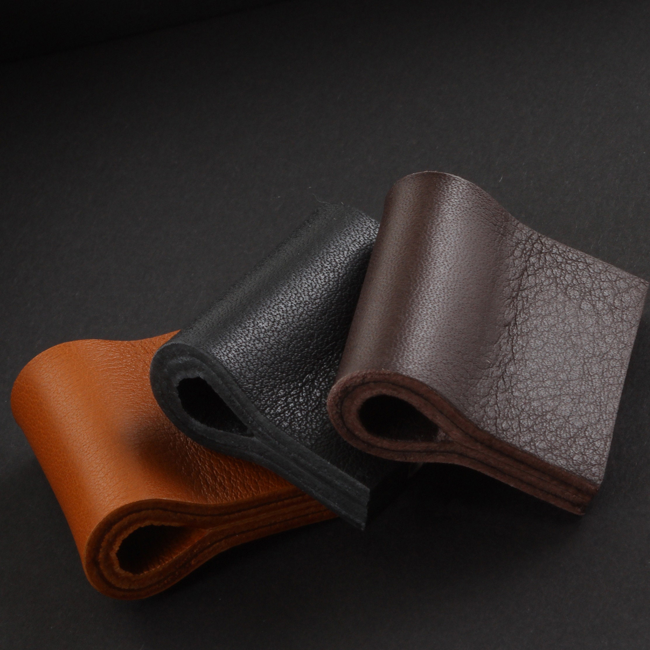 Ledergriffe in 2 Größen und vielen Farben Möbelgriffe aus | Etsy