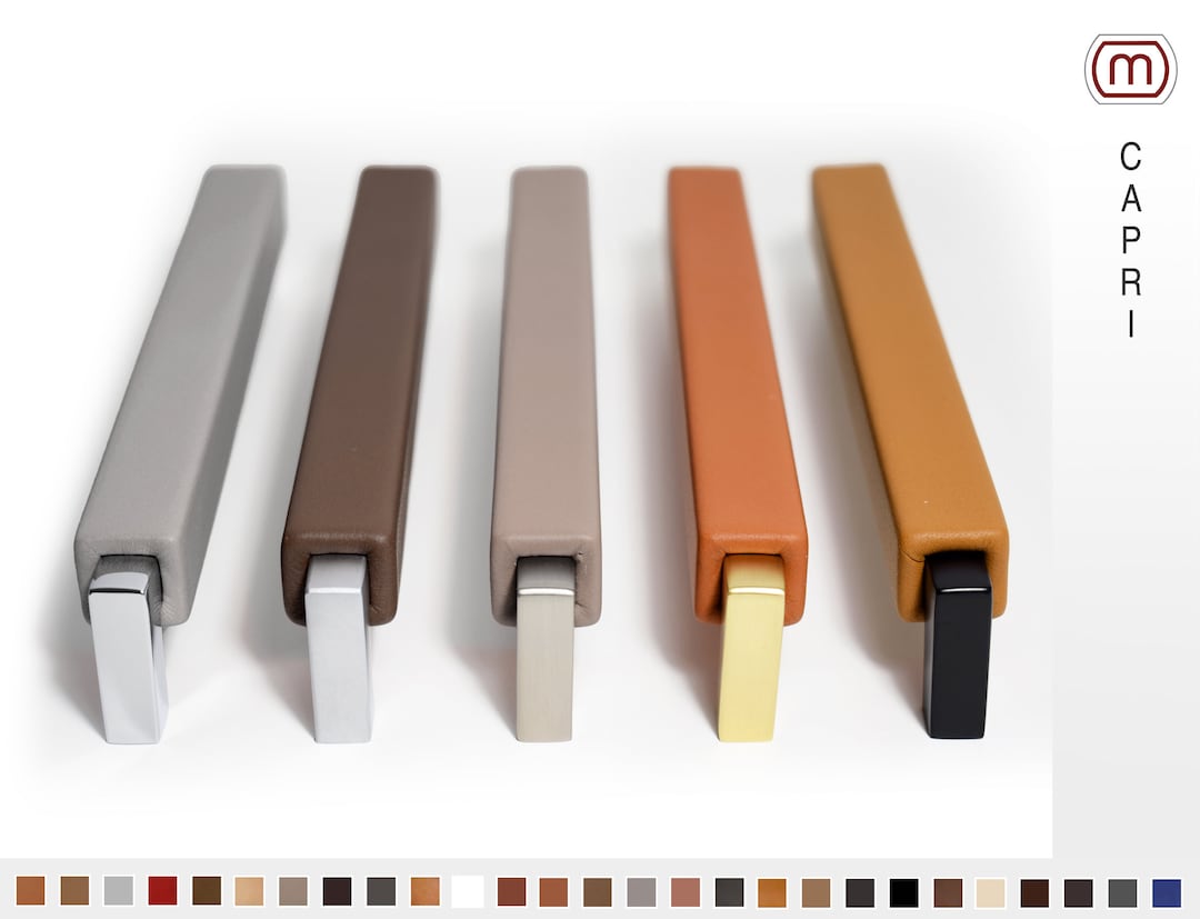 Leather Wrapped Pulls, Design Handles, Leather Door Handles