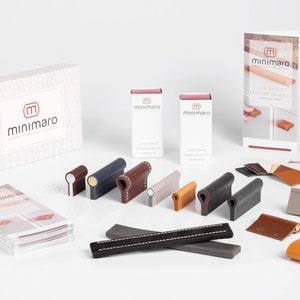 Musterset mit den beliebtesten Ledergriff Serien von minimaro - luxury furniture handels