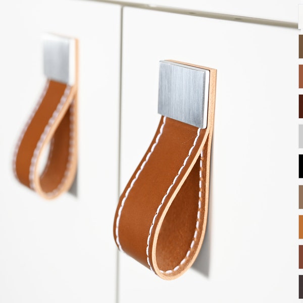 Leather Drawer Pulls Etsy