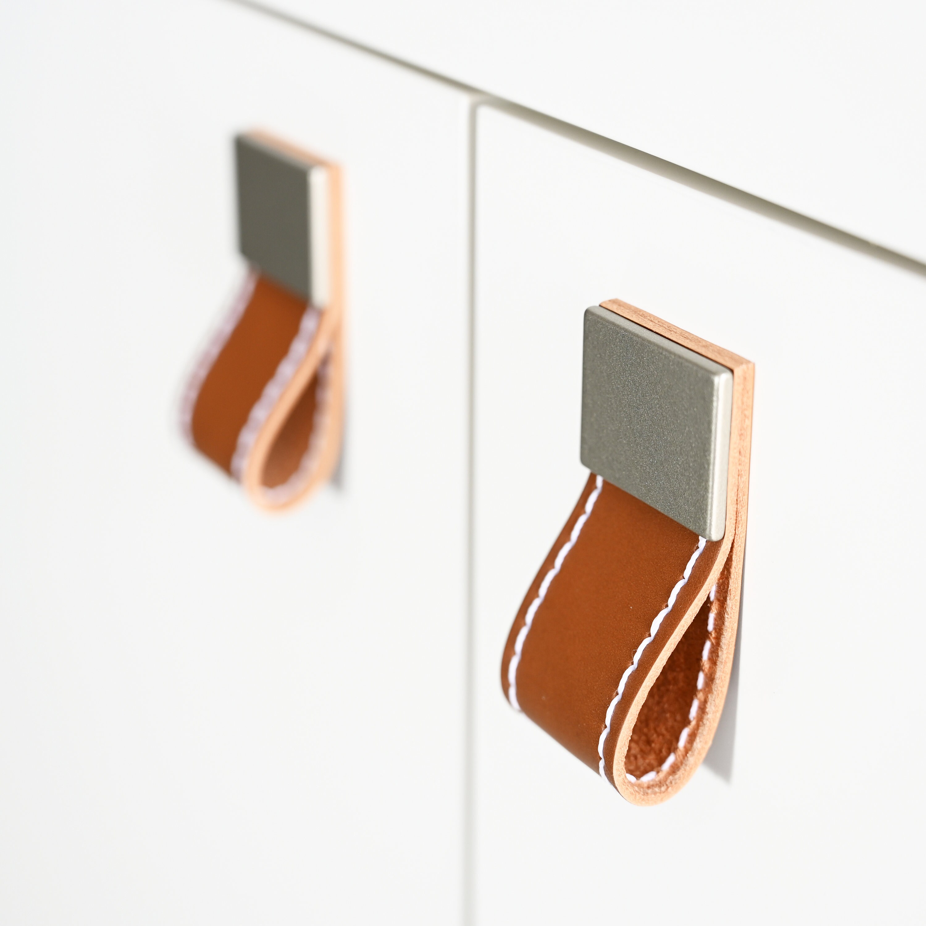 Leather Loops, Leather Cabinet Handles, Leather Pull Handles, Leather ...