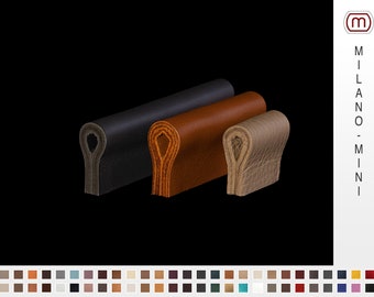 Leather Knobs, Leather Tab Pulls, Leather Drawer Pulls, Leather Loops, Loop Handles, Hardware Pulls, Dresser Knobs, Series MILANO-MINI