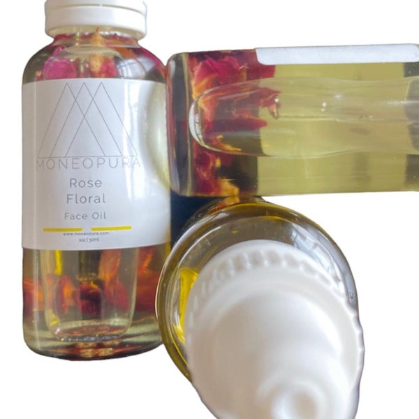 Rose Face Oil - Infused Oil - Rose Facial Oil - Organic Rose Oil - Vegan