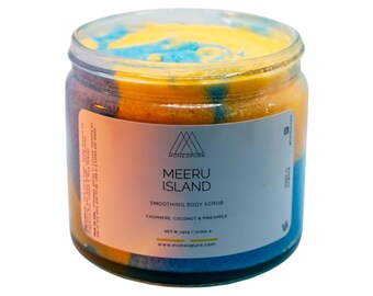 Tropical Body Scrub for Soft Smooth Skin - Meeru Island Pina Colada Mango Body Polish