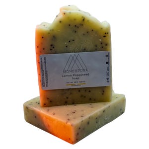 Lemon Poppy Seed Soap - Natural Exfoliating Vegan Soap Bar