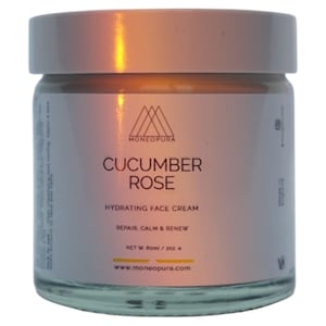 Cucumber Rose Face Cream - Hydrating, Non-Greasy, Vitamin E (60ml)