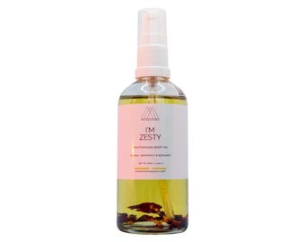 Citrus Body Oil for Glowing Skin - Lightweight Non Greasy Body Oil for Dry Skin - I’m Zesty