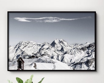 Les 3 Vallées Ski-Domain Wandposter Fine Art Print | Wintersportorte Courchevel-Meribel | Posterdruck | Französische Alpen