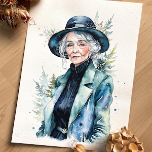 Original Aquarell Januar
