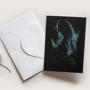 Winterkaart en envelop - Set van 4 wenskaarten om te versturen 1 carte Aurore 03
