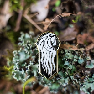 Rohirrim Banner - horse enamel pin - lotr jewelry - rohan horse - theoden