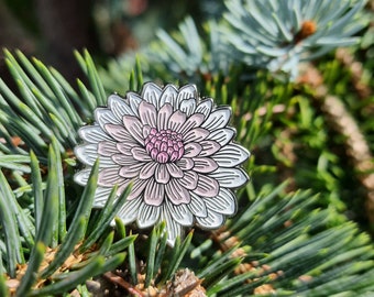 November birth flower enamel pin - Chrysanthemum brooch