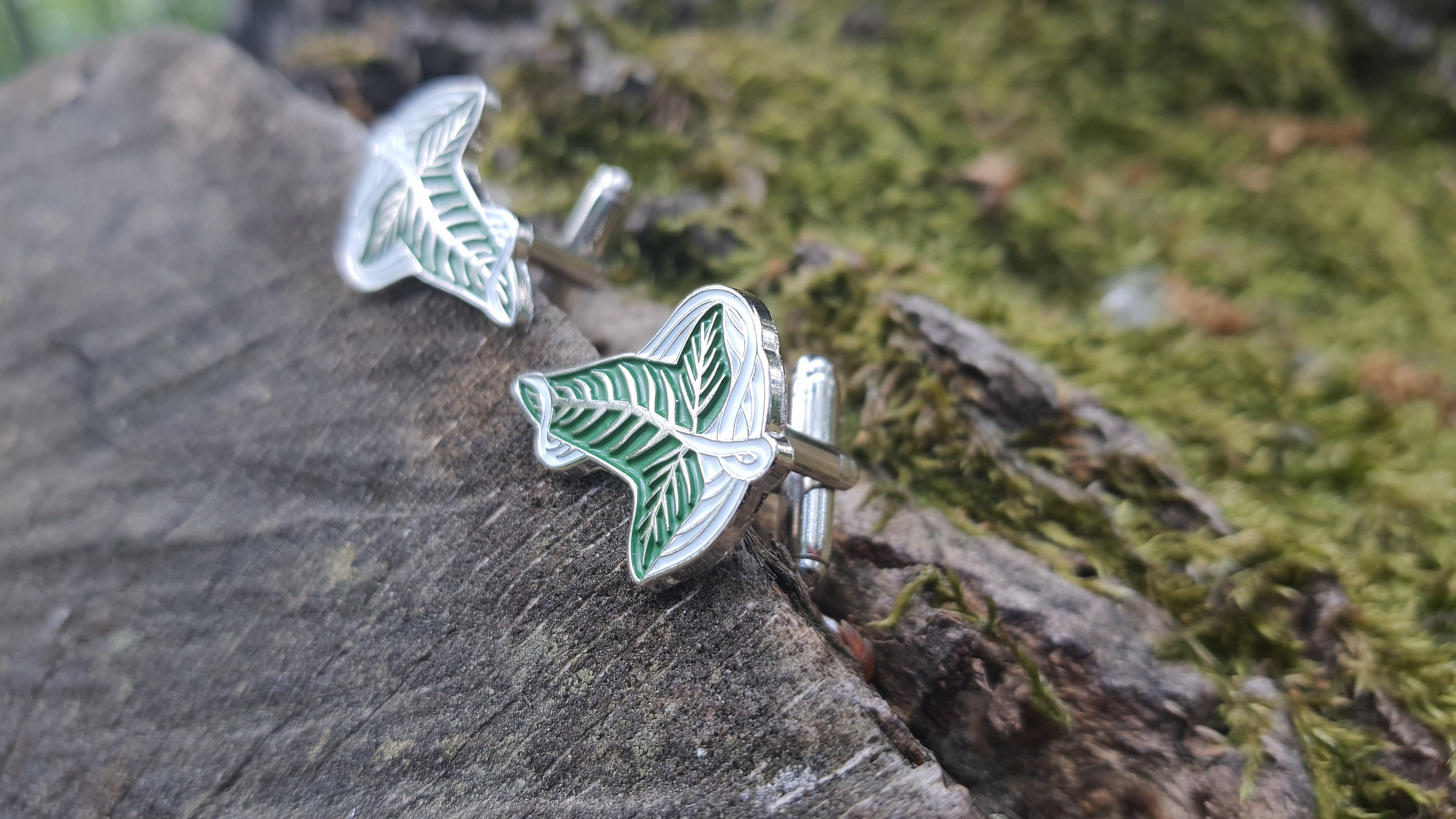 Lorien Leaf Cufflinks - Groom Gift - Anniversary Gift - Groom