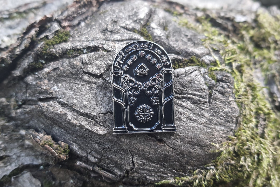 Geates Pin Gates of Moria Black Enamel Custom Engraving Enamel Pin - Etsy